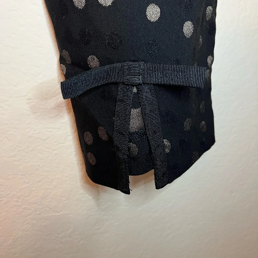 Crown & Ivy Black Pants with Gold Polka Dots - Picture 4 of 7